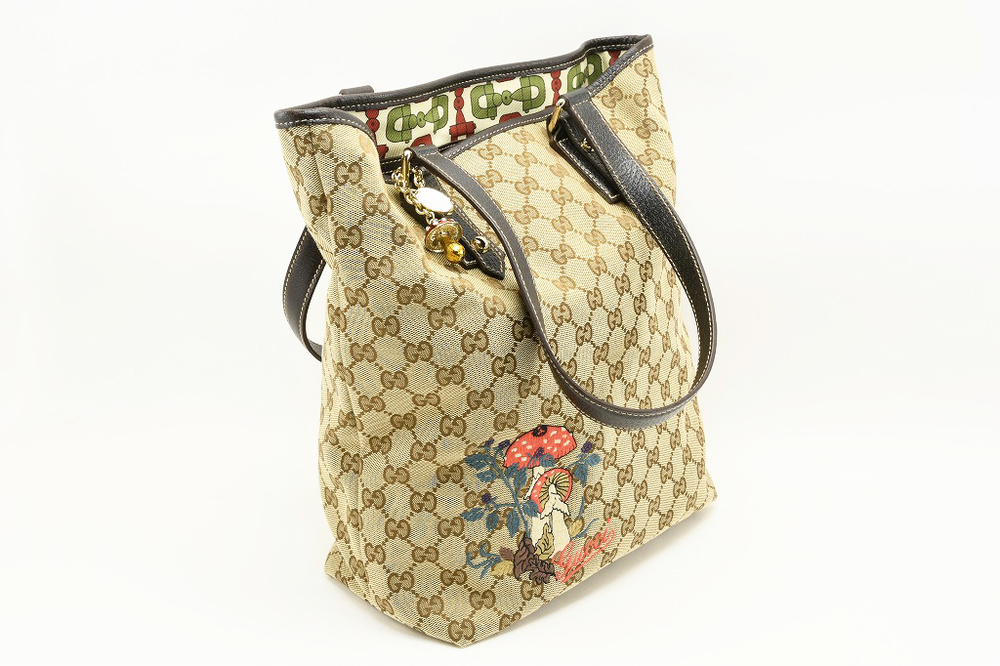 グッチ GUCCI バケツ トートバッグ GGキャンバス 163695 きのこ