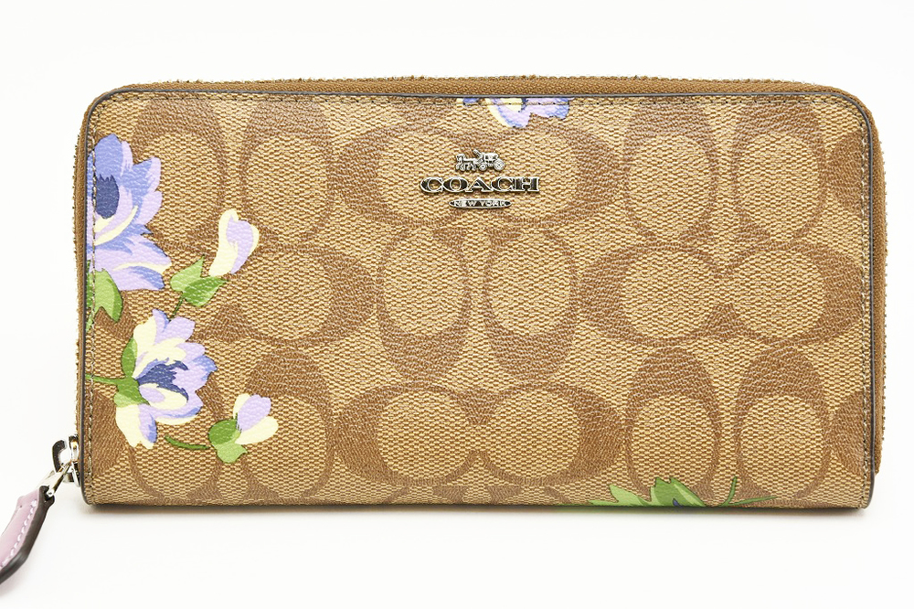 COACH コーチ　フローラル　ラウンドファスナー　長財布　M1